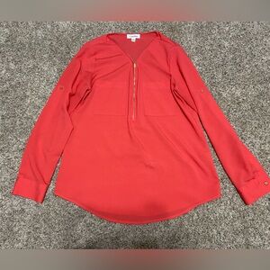 Calvin Klein long sleeve with gold zipper